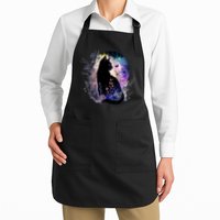 Space Cat Galaxy Cat Funny For Cat Dad Cat Mom Cat Lover Cat Alien Ufo Apron