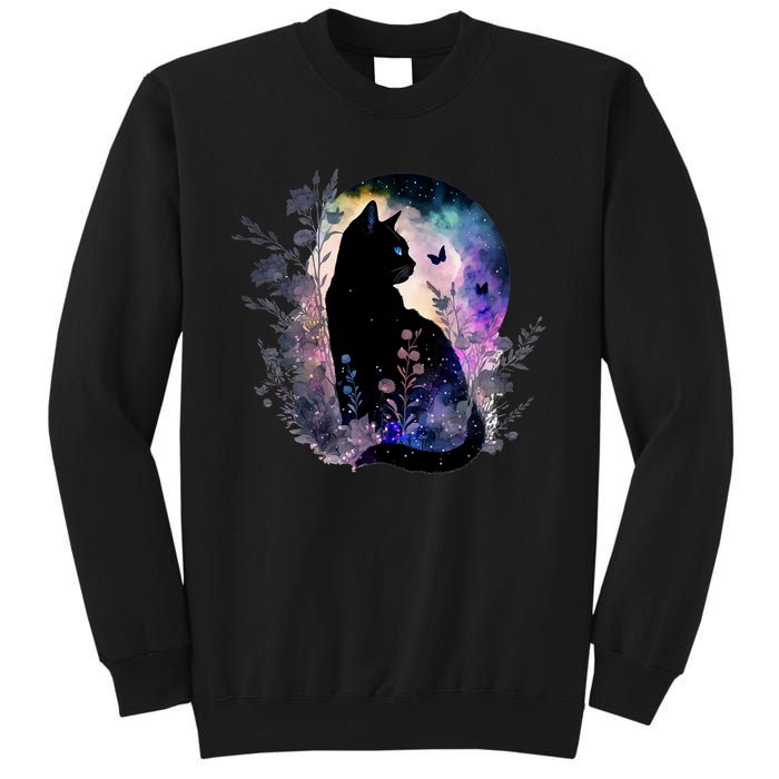 Space Cat Galaxy Cat Funny For Cat Dad Cat Mom Cat Lover Cat Alien Ufo Sweatshirt