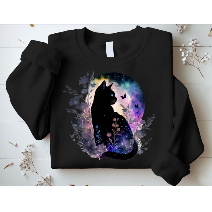 Space Cat Galaxy Cat Funny For Cat Dad Cat Mom Cat Lover Cat Alien Ufo Sweatshirt