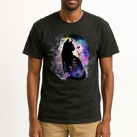 Space Cat Galaxy Cat Funny For Cat Dad Cat Mom Cat Lover Cat Alien Ufo Tall T-Shirt
