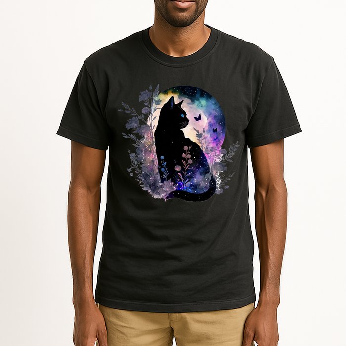 Space Cat Galaxy Cat Funny For Cat Dad Cat Mom Cat Lover Cat Alien Ufo Tall T-Shirt