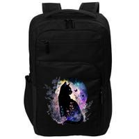 Space Cat Galaxy Cat Funny For Cat Dad Cat Mom Cat Lover Cat Alien Ufo Impact Tech Backpack