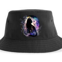 Space Cat Galaxy Cat Funny For Cat Dad Cat Mom Cat Lover Cat Alien Ufo Sustainable Bucket Hat