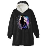 Space Cat Galaxy Cat Funny For Cat Dad Cat Mom Cat Lover Cat Alien Ufo Hooded Wearable Blanket