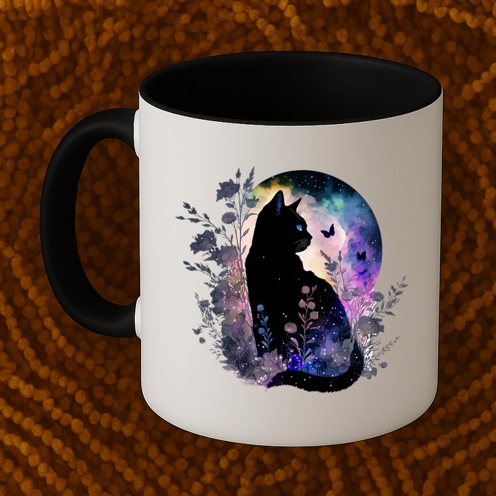 Space Cat Galaxy Cat Funny For Cat Dad Cat Mom Cat Lover Cat Alien Ufo Mug