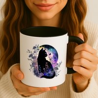 Space Cat Galaxy Cat Funny For Cat Dad Cat Mom Cat Lover Cat Alien Ufo Mug