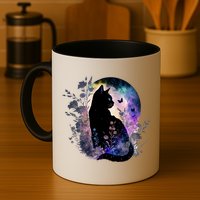Space Cat Galaxy Cat Funny For Cat Dad Cat Mom Cat Lover Cat Alien Ufo Mug