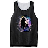 Space Cat Galaxy Cat Funny For Cat Dad Cat Mom Cat Lover Cat Alien Ufo Mesh Reversible Basketball Jersey Tank