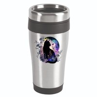 Space Cat Galaxy Cat Funny For Cat Dad Cat Mom Cat Lover Cat Alien Ufo 16oz Travel Tumbler