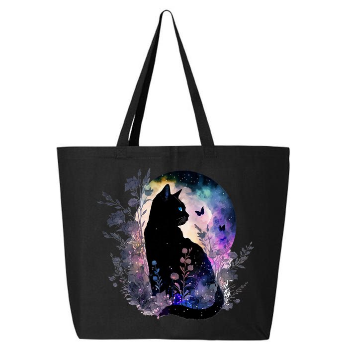 Space Cat Galaxy Cat Funny For Cat Dad Cat Mom Cat Lover Cat Alien Ufo 25L Jumbo Tote