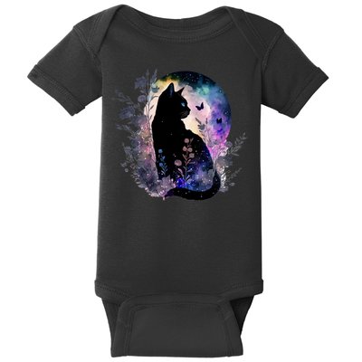 Space Cat Galaxy Cat Funny For Cat Dad Cat Mom Cat Lover Cat Alien Ufo Baby Bodysuit