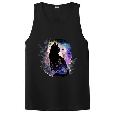 Space Cat Galaxy Cat Funny For Cat Dad Cat Mom Cat Lover Cat Alien Ufo PosiCharge Competitor Tank