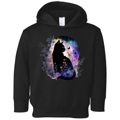Space Cat Galaxy Cat Funny For Cat Dad Cat Mom Cat Lover Cat Alien Ufo Toddler Hoodie