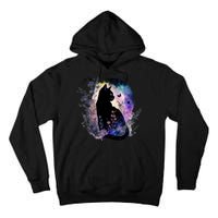 Space Cat Galaxy Cat Funny For Cat Dad Cat Mom Cat Lover Cat Alien Ufo Tall Hoodie