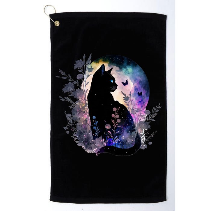Space Cat Galaxy Cat Funny For Cat Dad Cat Mom Cat Lover Cat Alien Ufo Golf Towel