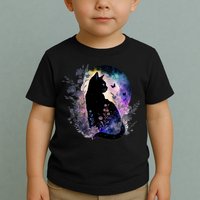 Space Cat Galaxy Cat Funny For Cat Dad Cat Mom Cat Lover Cat Alien Ufo Toddler T-Shirt
