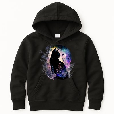 Space Cat Galaxy Cat Funny For Cat Dad Cat Mom Cat Lover Cat Alien Ufo Kids Hoodie