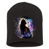 Space Cat Galaxy Cat Funny For Cat Dad Cat Mom Cat Lover Cat Alien Ufo Short Acrylic Beanie