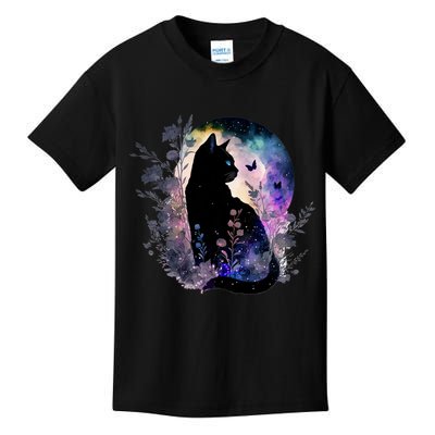 Space Cat Galaxy Cat Funny For Cat Dad Cat Mom Cat Lover Cat Alien Ufo Kids T-Shirt