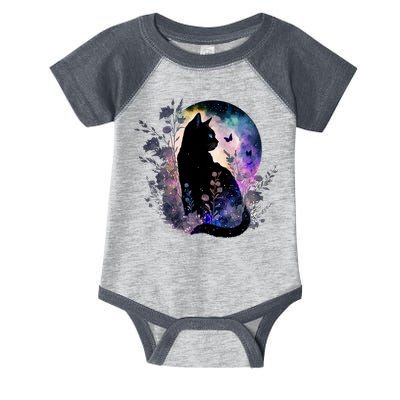 Space Cat Galaxy Cat Funny For Cat Dad Cat Mom Cat Lover Cat Alien Ufo Infant Baby Jersey Bodysuit