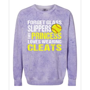 Softball Cute Gift Cleats Pitcher Catcher Team Player Gift Cute Gift Colorblast Crewneck Sweatshirt