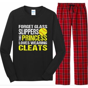 Softball Cute Gift Cleats Pitcher Catcher Team Player Gift Cute Gift Long Sleeve Pajama Set