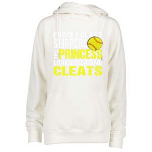 Softball Cute Gift Cleats Pitcher Catcher Team Player Gift Cute Gift Womens Funnel Neck Pullover Hood