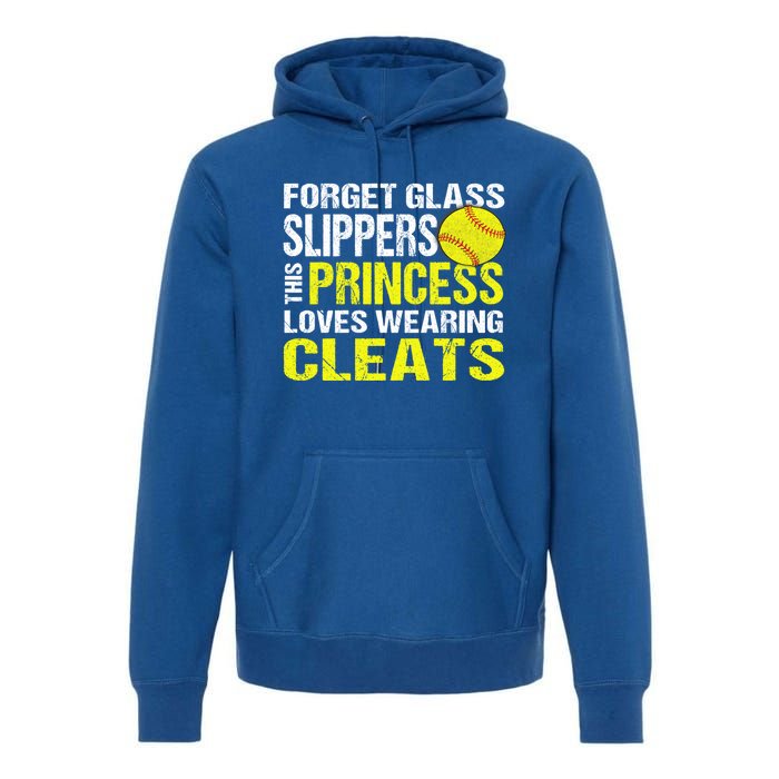 Softball Cute Gift Cleats Pitcher Catcher Team Player Gift Cute Gift Premium Hoodie