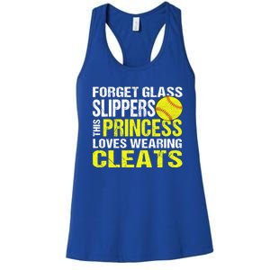 Softball Cute Gift Cleats Pitcher Catcher Team Player Gift Cute Gift Women's Racerback Tank