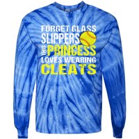 Softball Cute Gift Cleats Pitcher Catcher Team Player Gift Cute Gift Tie-Dye Long Sleeve Shirt