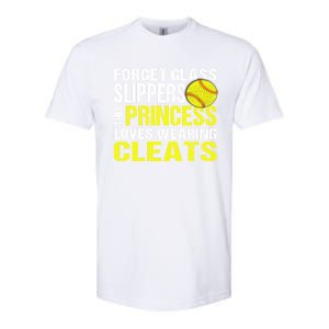 Softball Cute Gift Cleats Pitcher Catcher Team Player Gift Cute Gift Softstyle CVC T-Shirt