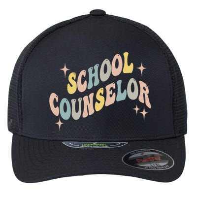 School Counselor groovy Guidance Counselor Flexfit Unipanel Trucker Cap