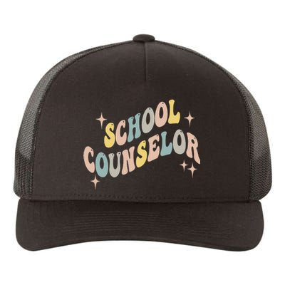 School Counselor groovy Guidance Counselor Yupoong Adult 5-Panel Trucker Hat