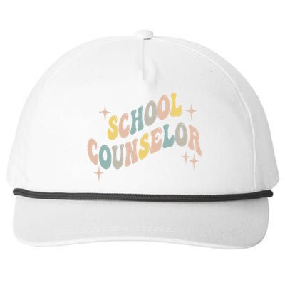 School Counselor groovy Guidance Counselor Snapback Five-Panel Rope Hat