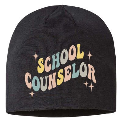 School Counselor groovy Guidance Counselor Sustainable Beanie