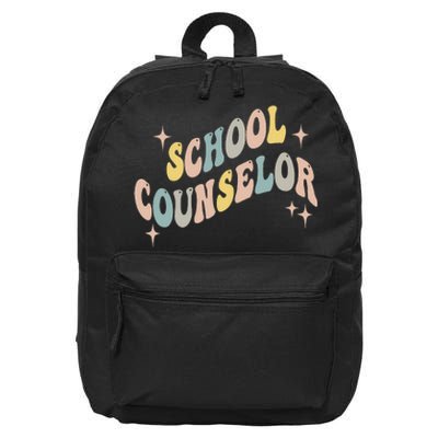 School Counselor groovy Guidance Counselor 16 in Basic Backpack