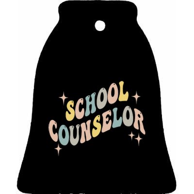 School Counselor groovy Guidance Counselor Ceramic Bell Ornament