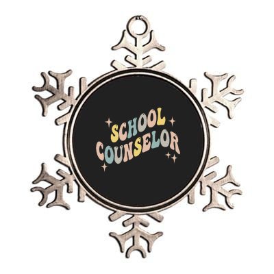 School Counselor groovy Guidance Counselor Metallic Star Ornament