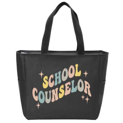 School Counselor groovy Guidance Counselor Zip Tote Bag