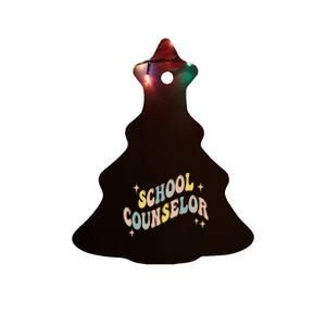 School Counselor groovy Guidance Counselor Ceramic Tree Ornament