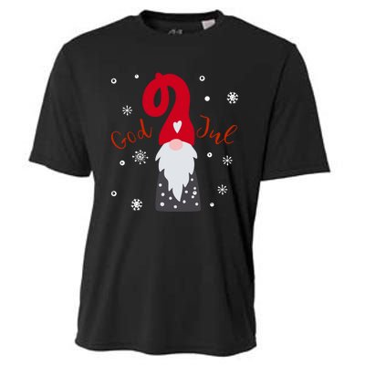 Santa Christmas Gift God Jul Gnome Tomte Lefse Xmas Gift Cooling Performance Crew T-Shirt