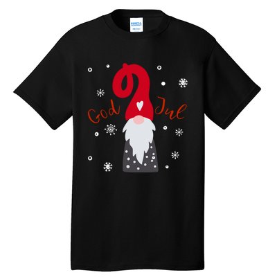 Santa Christmas Gift God Jul Gnome Tomte Lefse Xmas Gift Tall T-Shirt