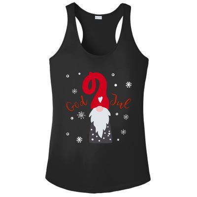 Santa Christmas Gift God Jul Gnome Tomte Lefse Xmas Gift Ladies PosiCharge Competitor Racerback Tank