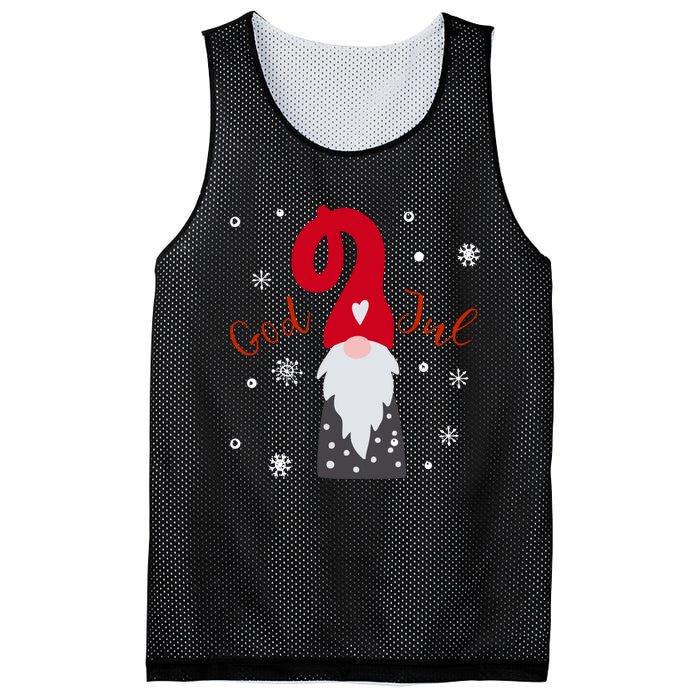 Santa Christmas Gift God Jul Gnome Tomte Lefse Xmas Gift Mesh Reversible Basketball Jersey Tank