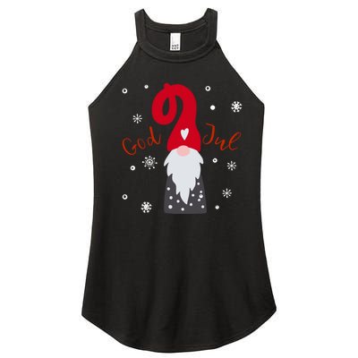 Santa Christmas Gift God Jul Gnome Tomte Lefse Xmas Gift Women's Perfect Tri Rocker Tank