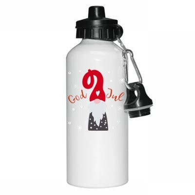 Santa Christmas Gift God Jul Gnome Tomte Lefse Xmas Gift Aluminum Water Bottle