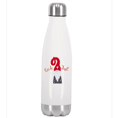 Santa Christmas Gift God Jul Gnome Tomte Lefse Xmas Gift Stainless Steel Insulated Water Bottle