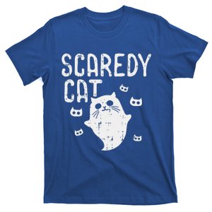 Scaredy Cat Ghost Funny Halloween Costume For Funny T-Shirt