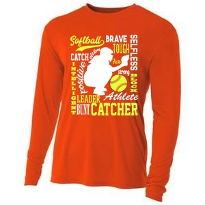 Softball Catcher Great For Ns Traits Of A Catcher Gift Cooling Performance Long Sleeve Crew