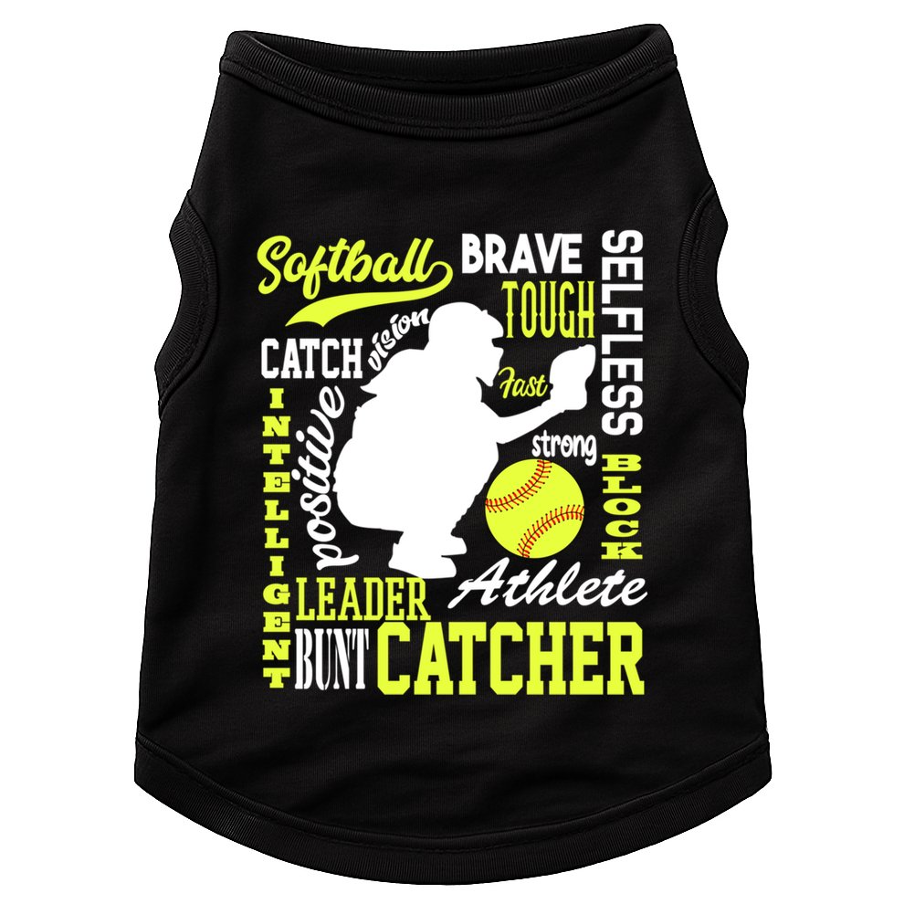 Softball Catcher Great For Ns Traits Of A Catcher Gift Doggie Tank
